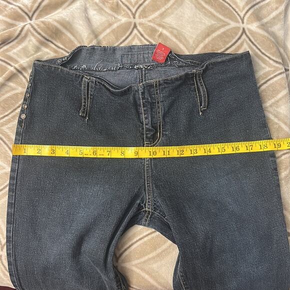 Vintage Y2K Lazer Jeans Flare with no waistband stretchy Size 9 - Picture 10 of 11